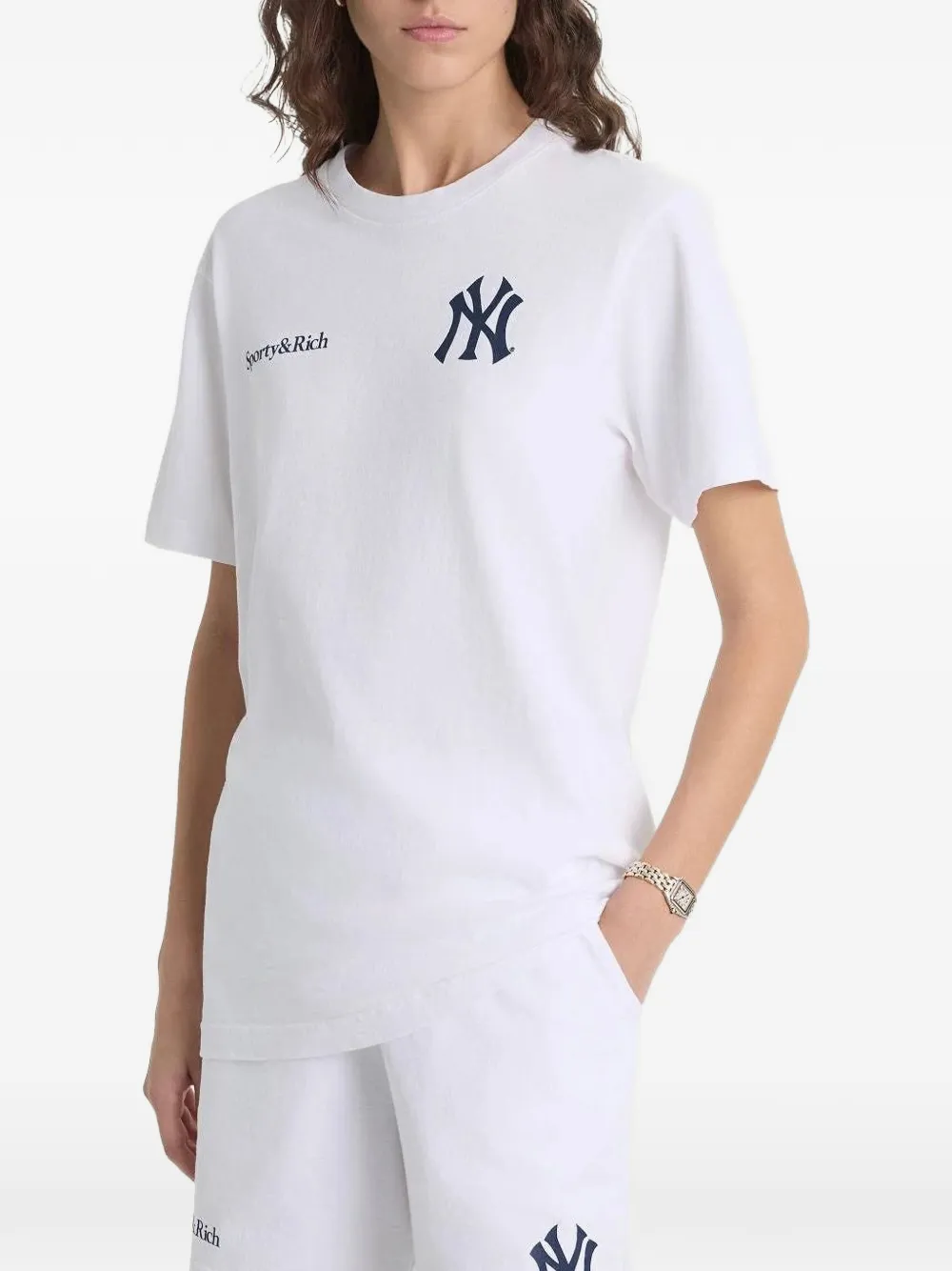 Sporty & Rich Heritage Yankee shorts Wit
