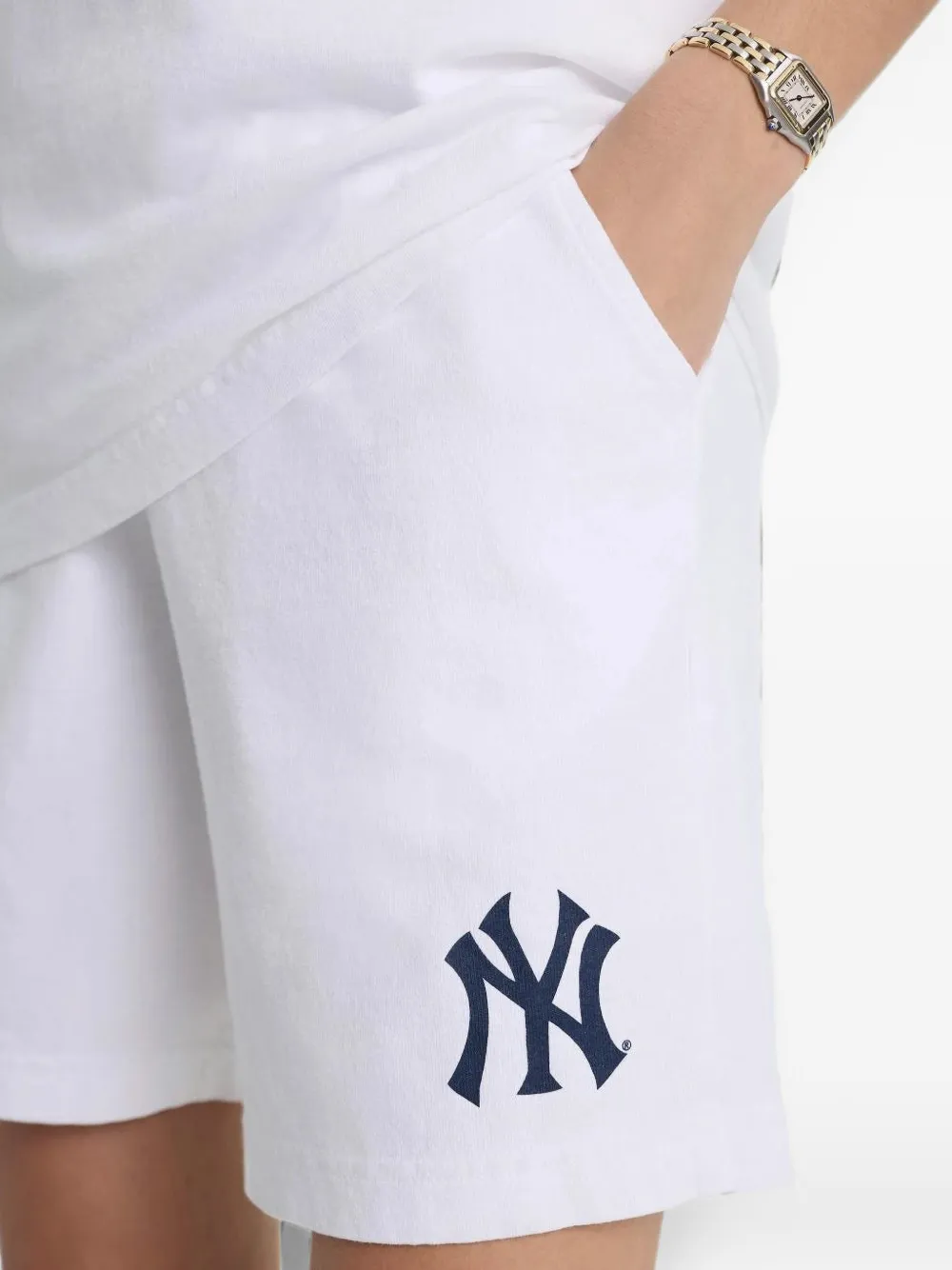 Sporty & Rich Heritage Yankee shorts Wit