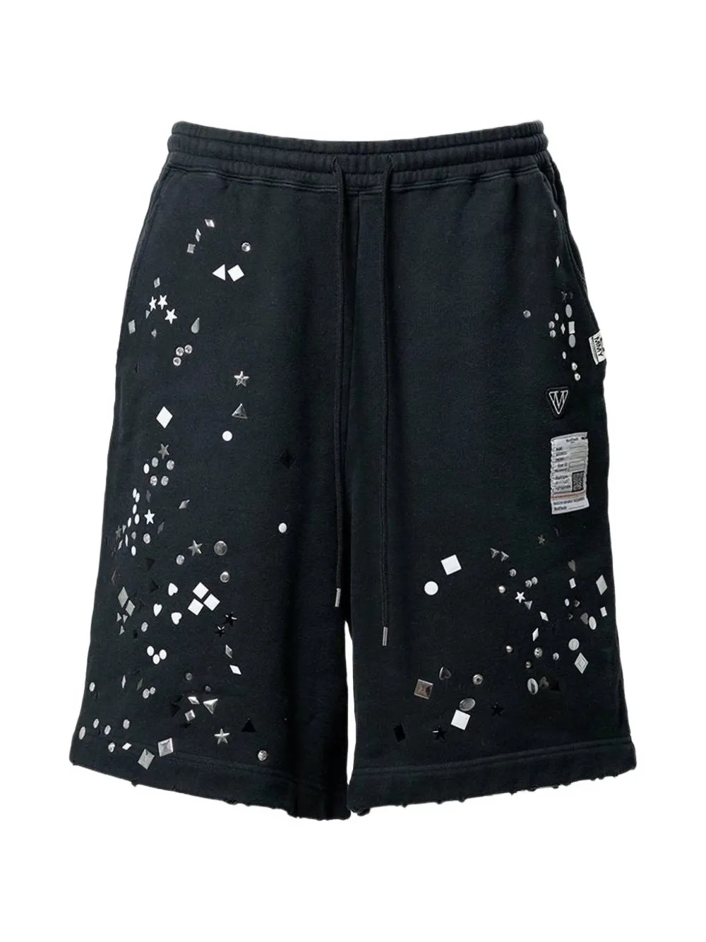 Maison MIHARA YASUHIRO embellished cotton shorts - Nero