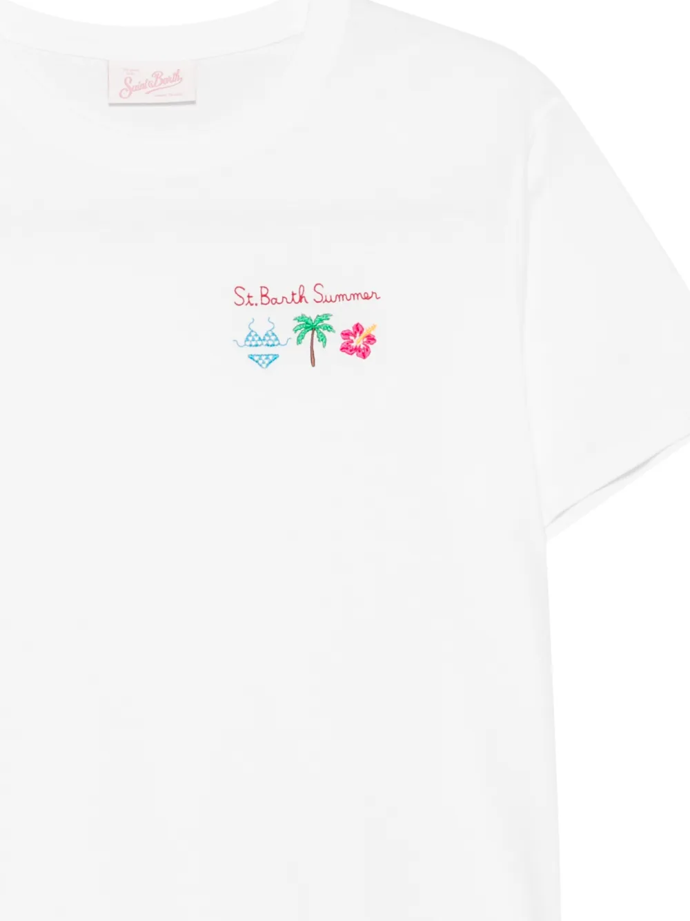 MC2 Saint Barth Katoenen T-shirt met geborduurd logo Wit