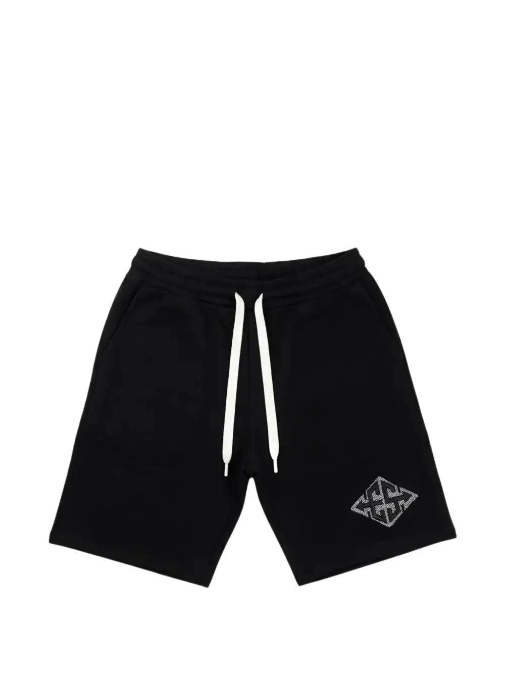 Exit Society Monogram X logo-print drawstring shorts - Schwarz