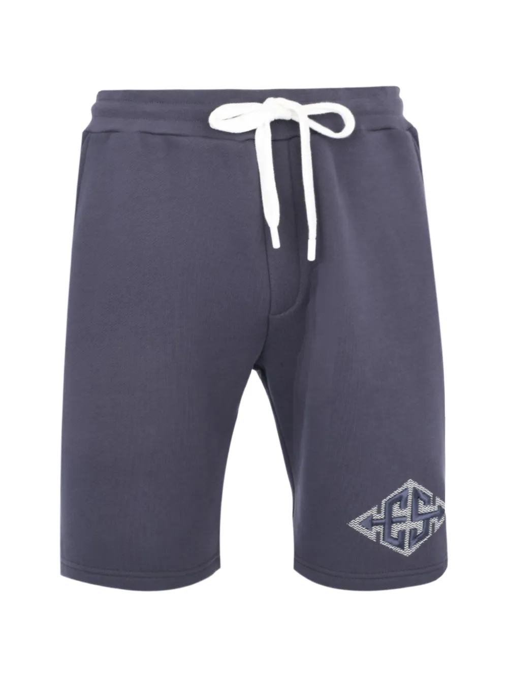 Exit Society XXX logo-print drawstring shorts - Grigio