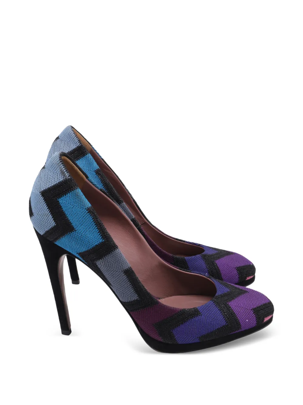 Missoni Pre-Owned Zig Zag print pumps - Blu