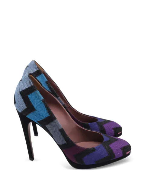 Missoni Pre-Owned zapatos de tacón con estampado en zigzag