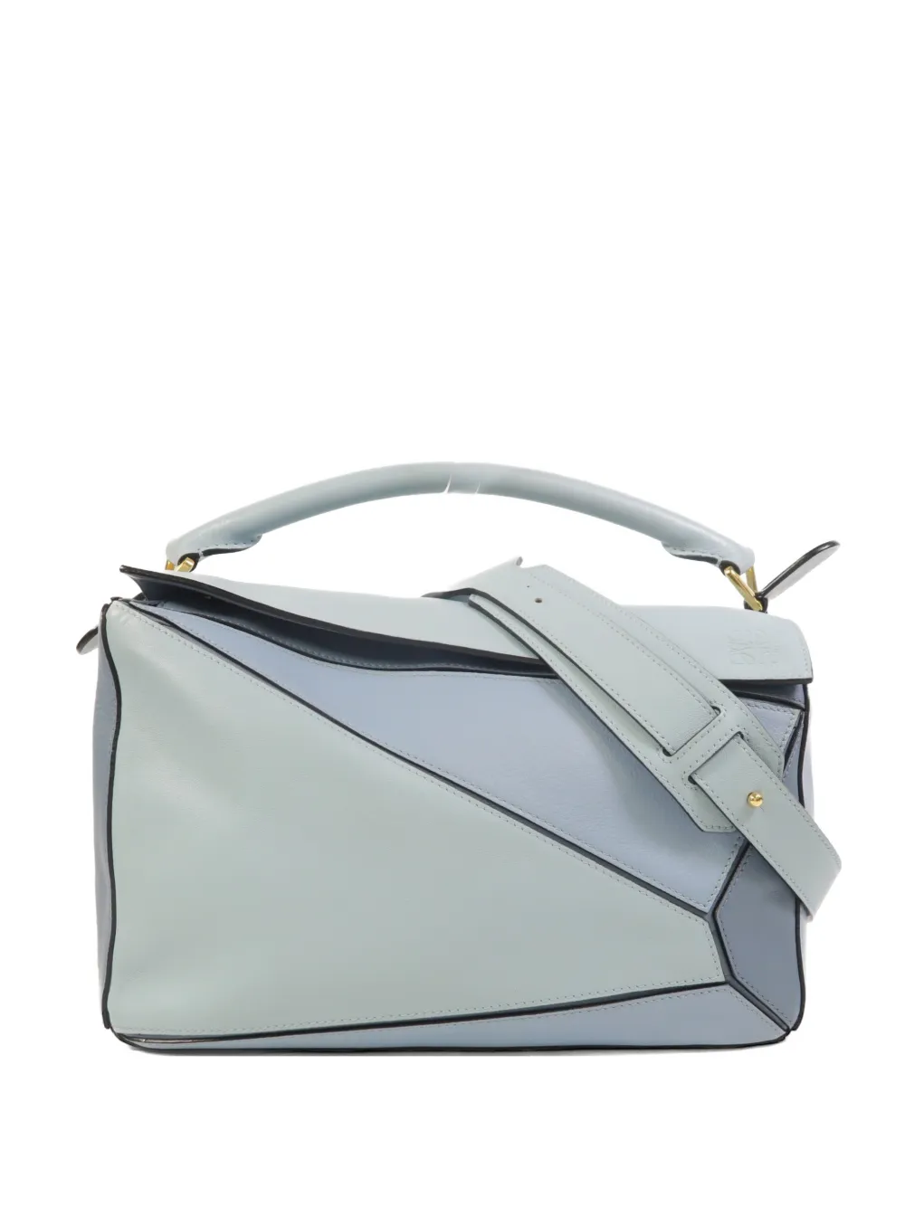 Loewe Pre-Owned Puzzle leather tote bag - Blu