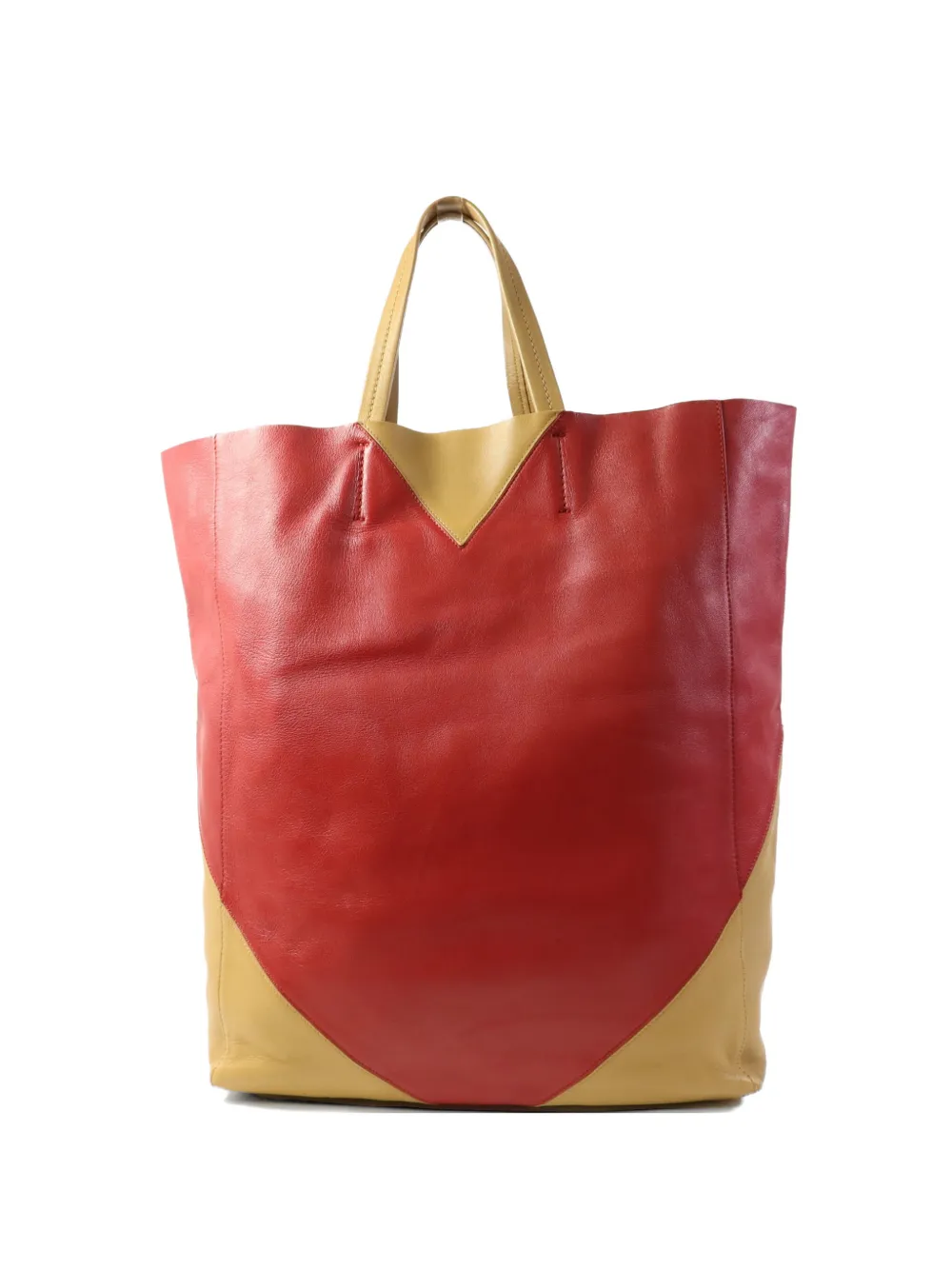 Celine Pre-Owned Cabas leather tote bag - Rosso