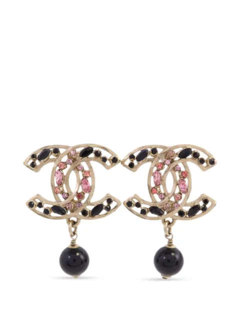 CHANEL Pre-Owned CC drop earrings