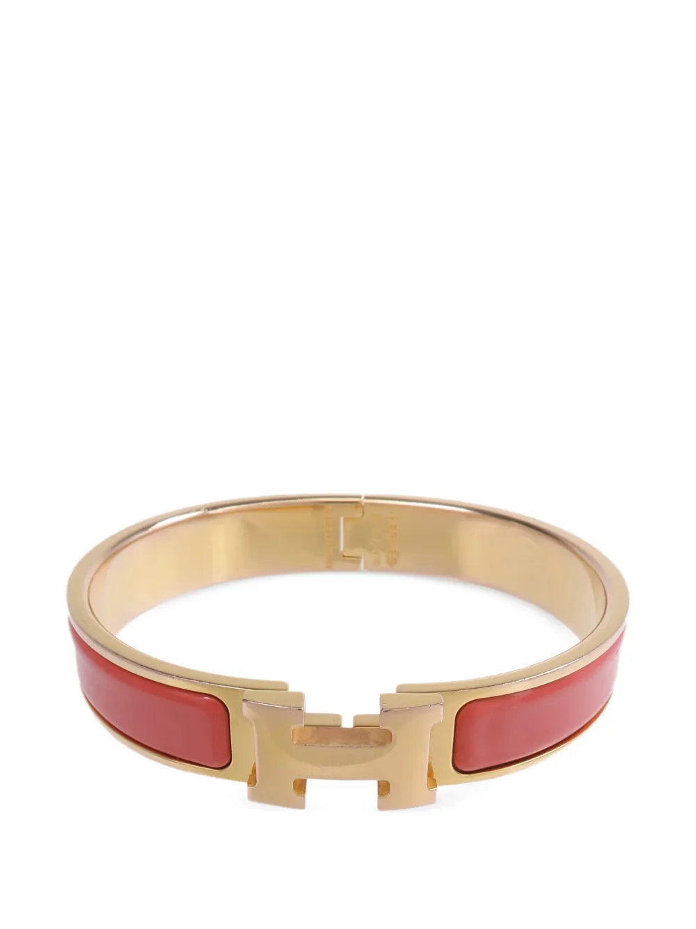 Hermès Pre-Owned Emailliertes Clic H Armband - Gold