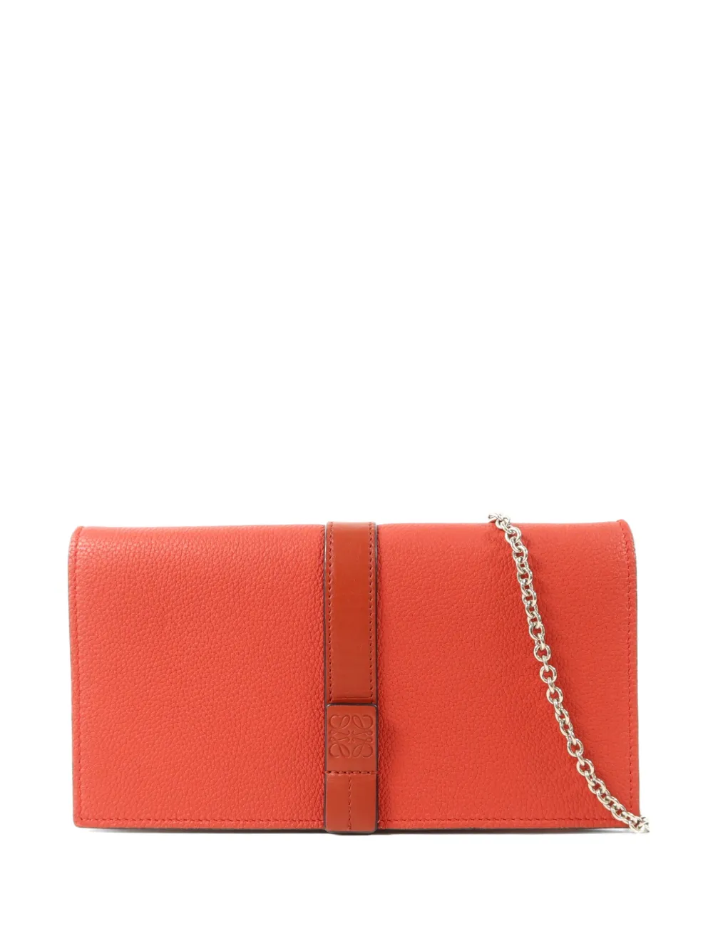Pre-owned Loewe Anagram Strap Shoulder Bag In Red