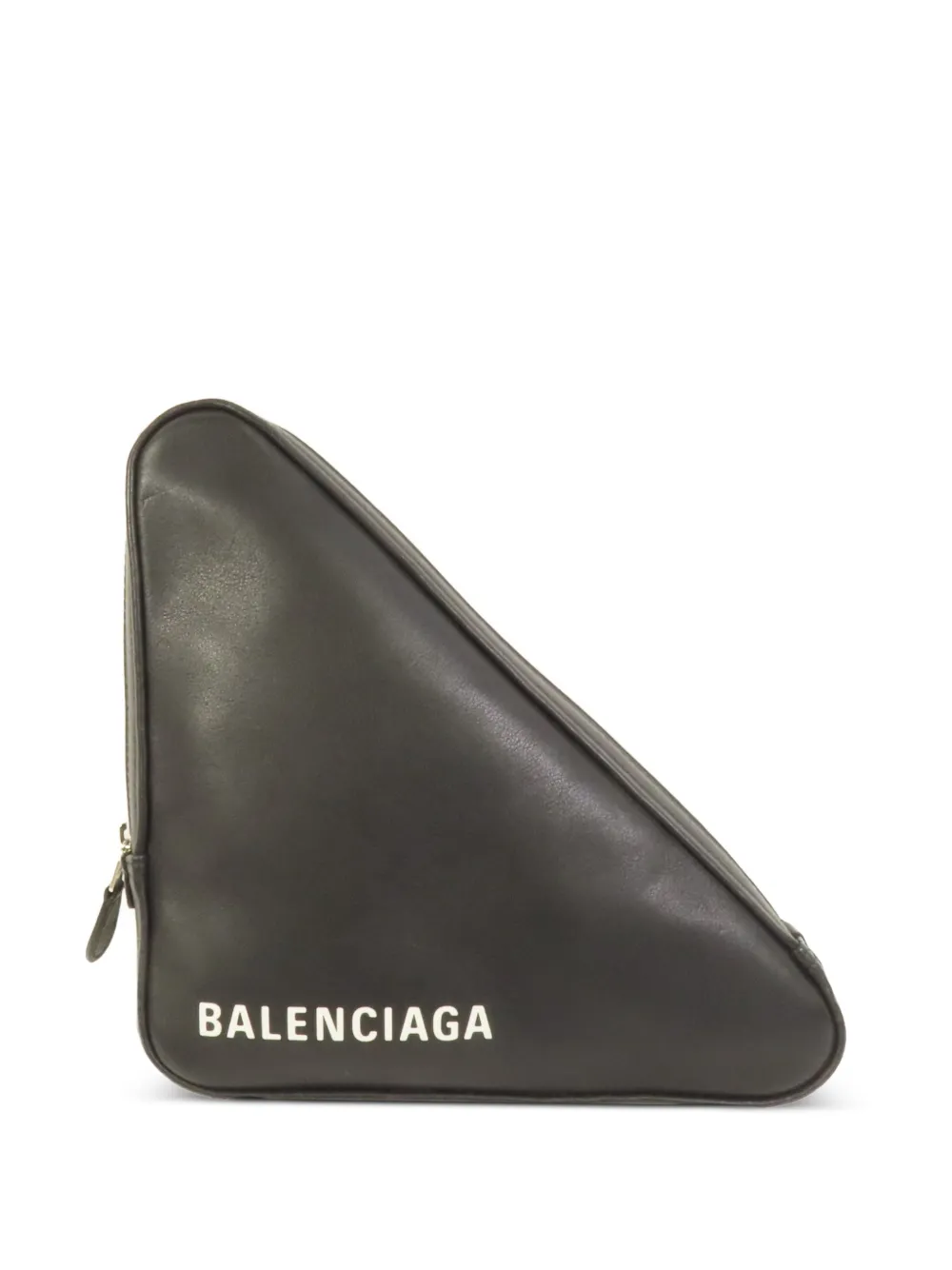 Balenciaga Pre-Owned Triangle leather clutch bag - Nero