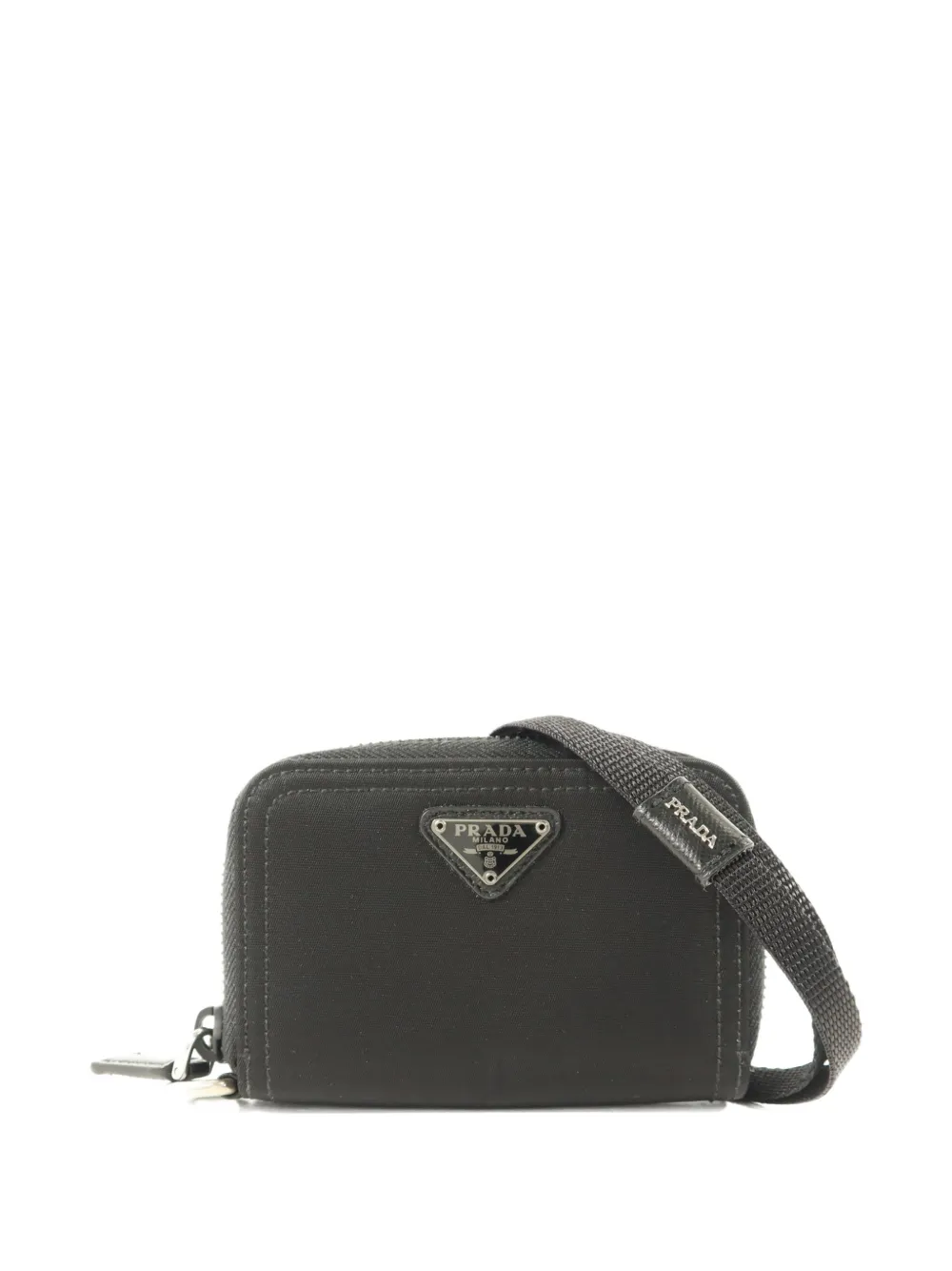Prada Pre-Owned logo-plaque card case - Nero