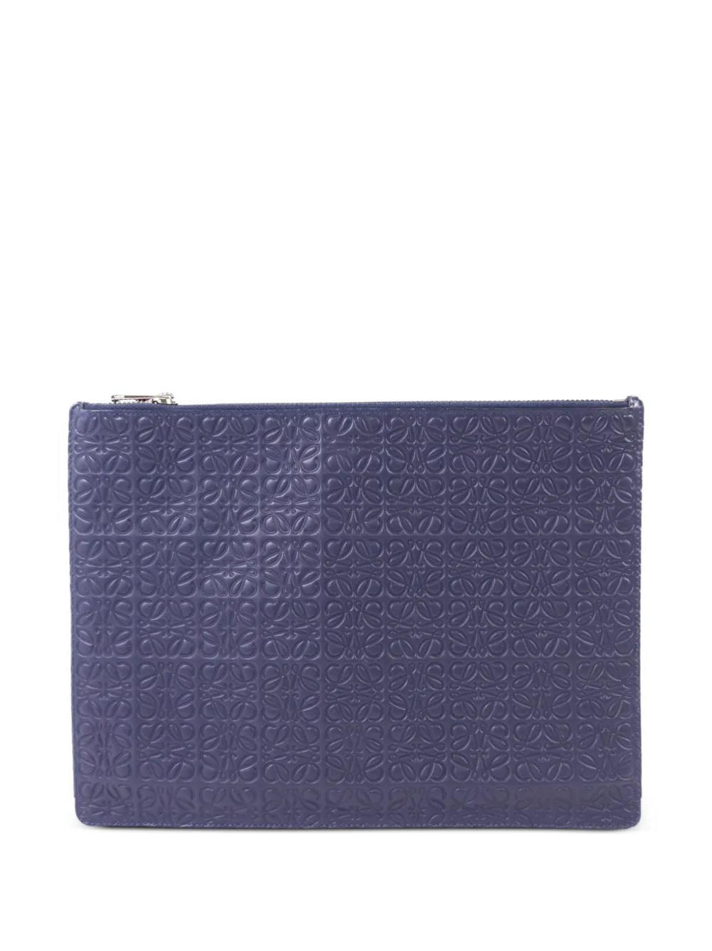 Loewe Pre-Owned Anagram embossed clutch bag - Blu
