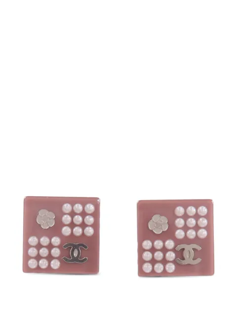 CHANEL Pre-Owned CC Camellia earrings