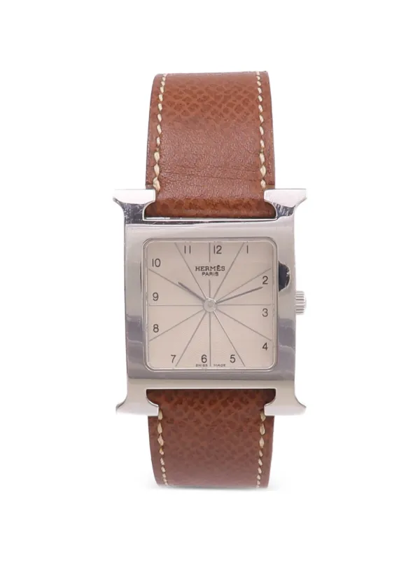 Hermès Pre-owned Square-case 26mm Watch in Grey