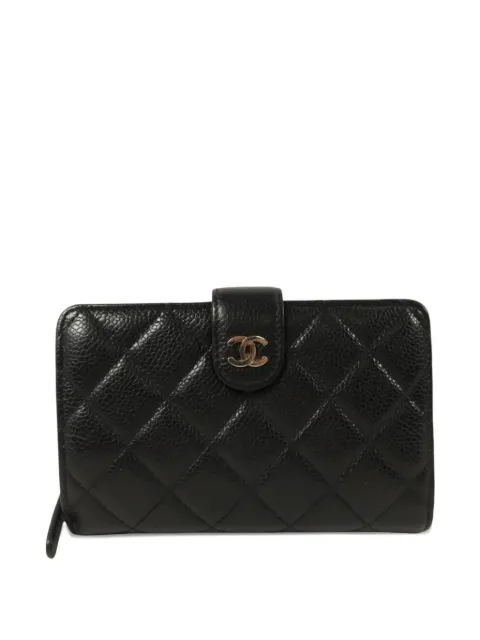 CHANEL Pre-Owned portefeuille matelassé à détail CC