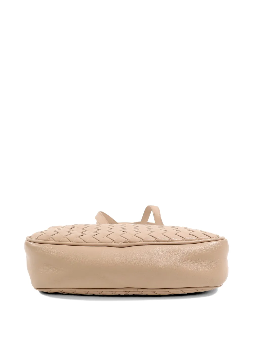 Bottega Veneta Pre-Owned Intrecciato leren schoudertas Beige