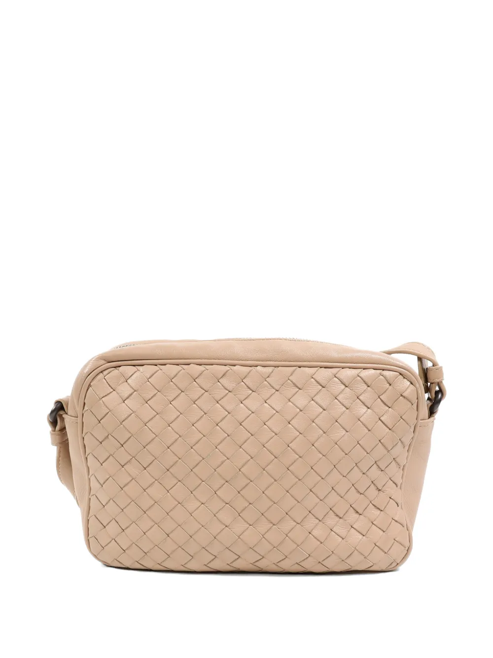 Bottega Veneta Pre-Owned Intrecciato leren schoudertas Beige