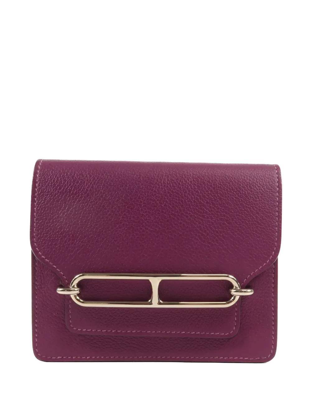 Hermès Pre-Owned slim Roulis leather wallet - Viola