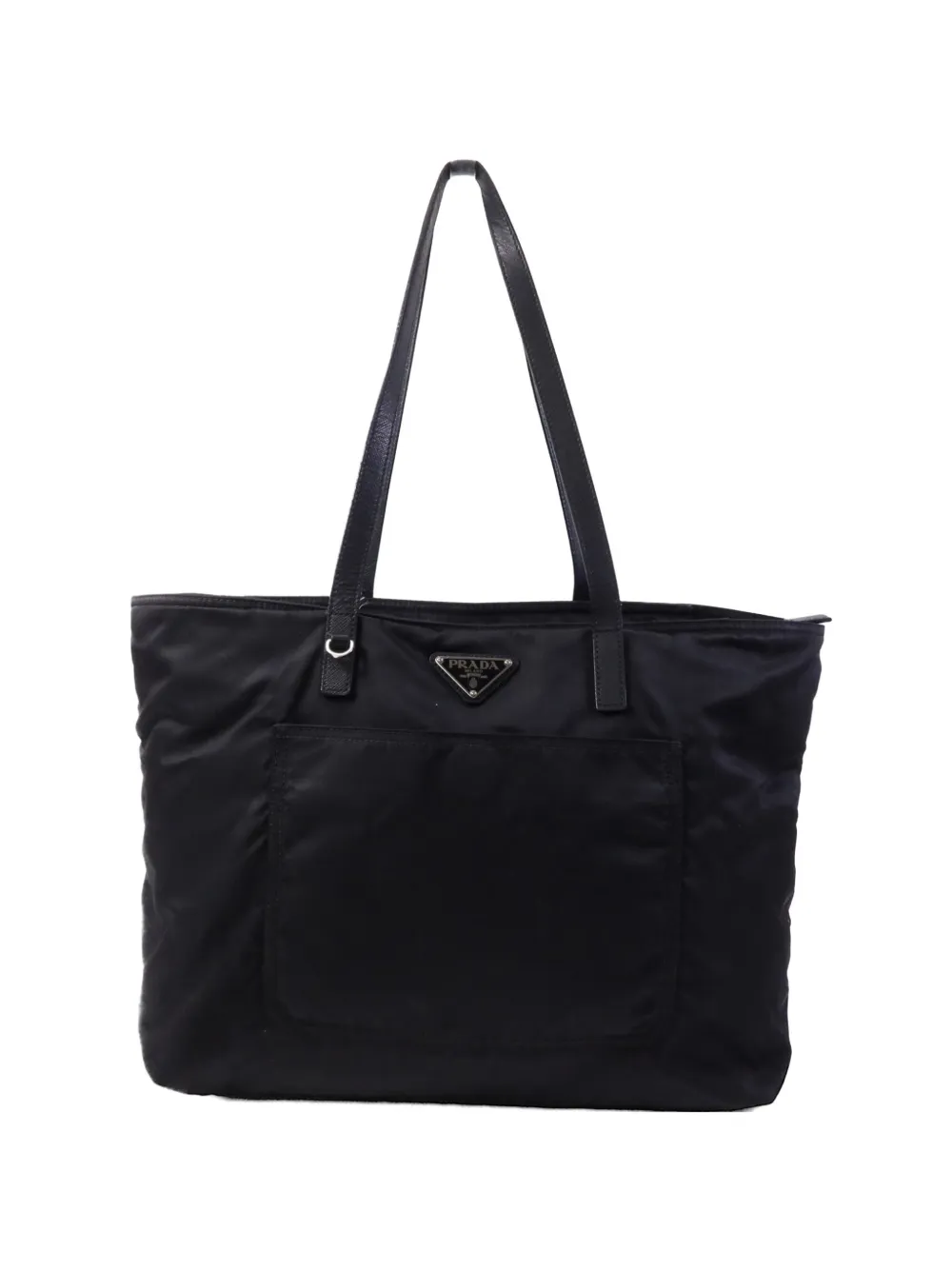 Prada Pre-Owned logo-plaque tote bag - Nero