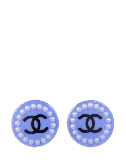 CHANEL Pre-Owned CC faux-pearl earrings