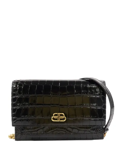 Balenciaga Pre-Owned BB crossbodytas met krokodillen-reliëf
