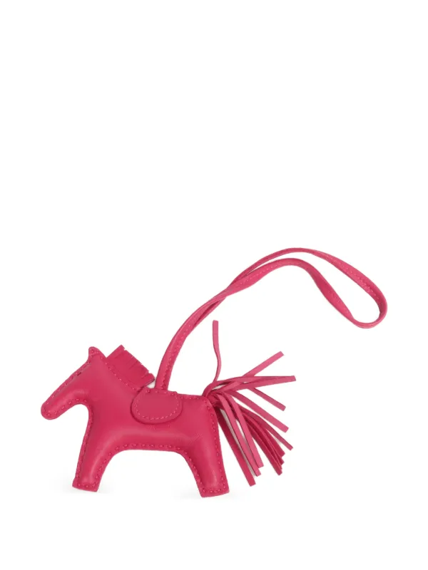 Hermès Pre-owned PM Rodeo Leather Bag Charm in Pink