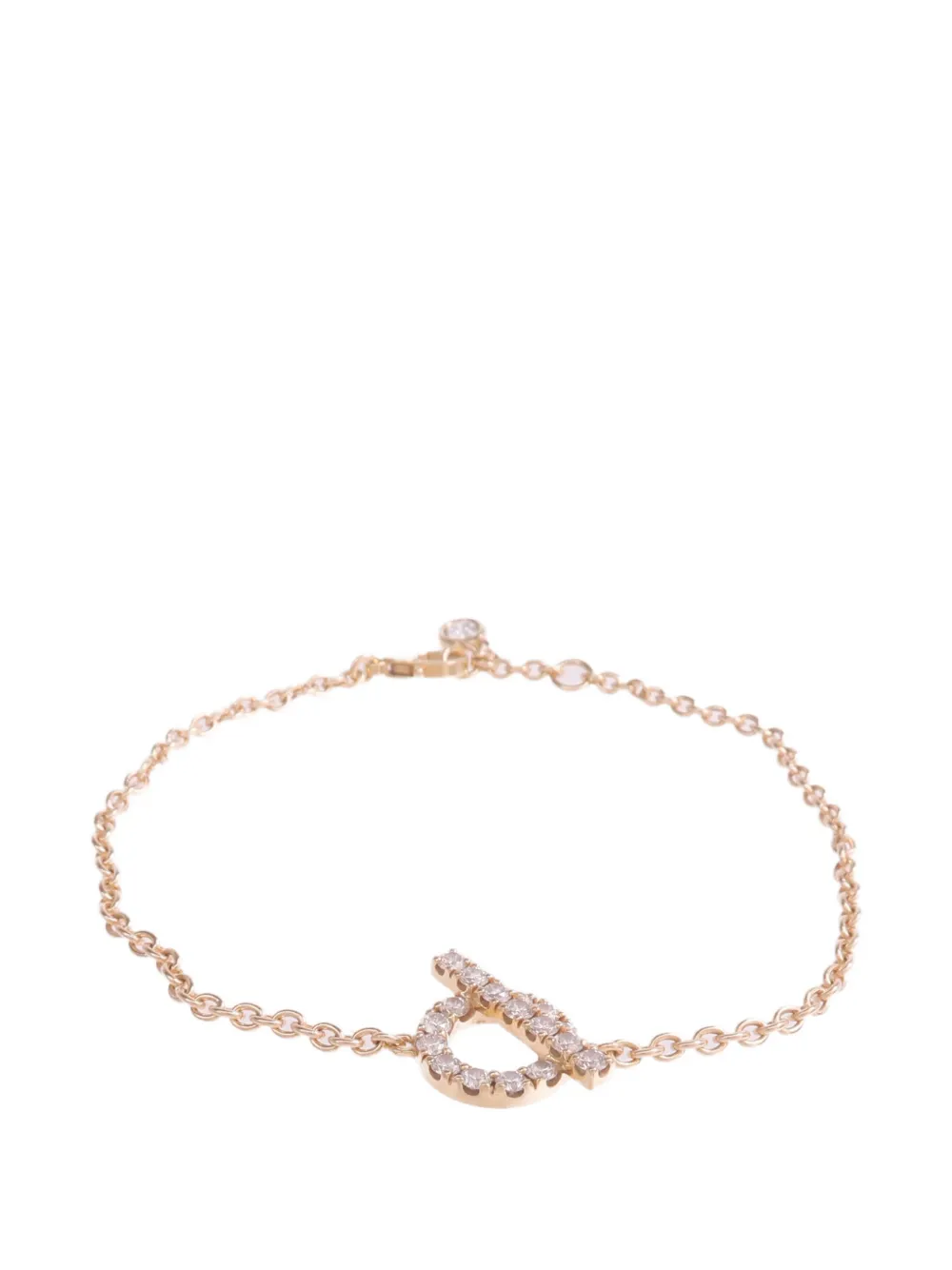 Pre-owned Hermes Finesse Diamond Bracelet In Pink