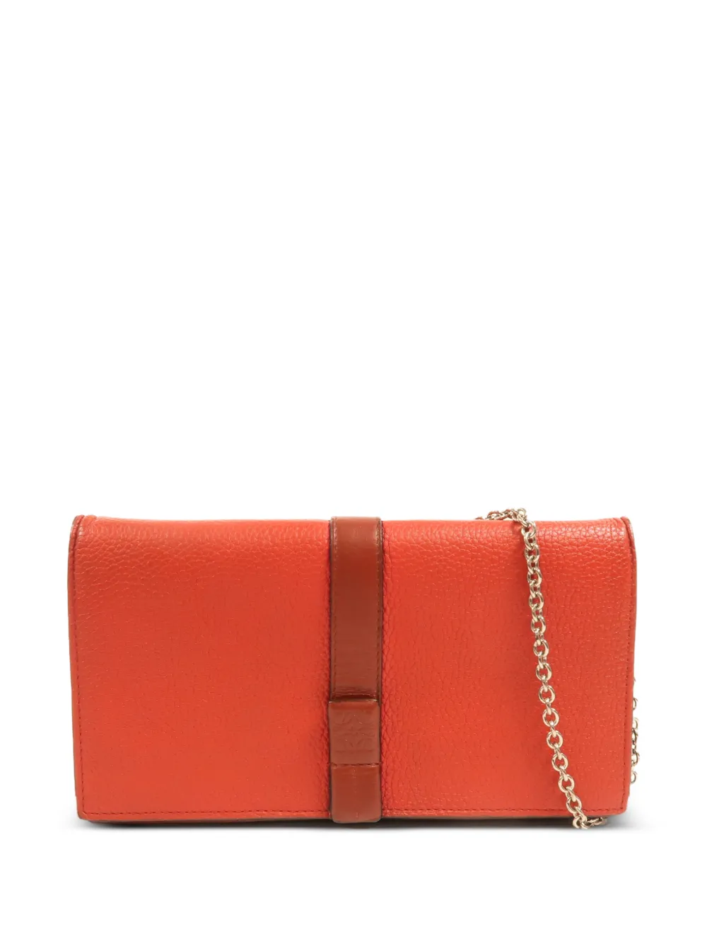 Loewe Pre-Owned Anagram leather clutch bag - Red