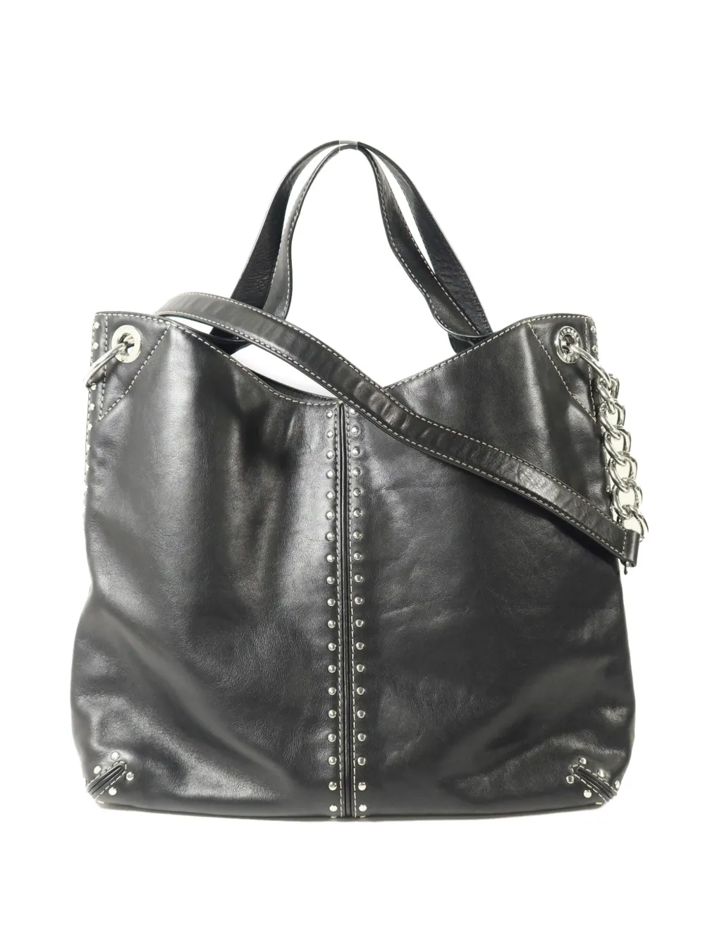 Michael Kors Vintage studded leather shoulder bag - Nero