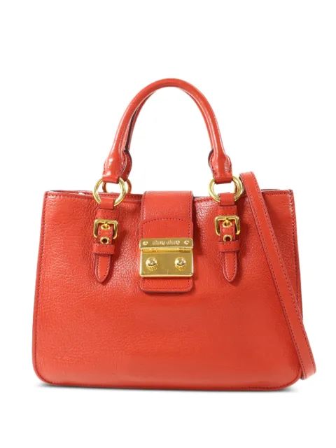 Miu Miu Pre-Owned buckled leather shoulder bag