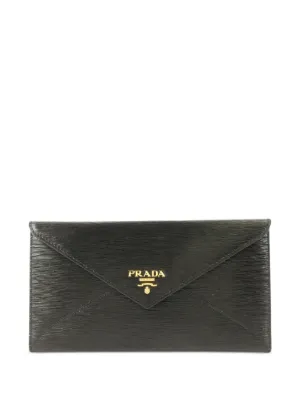 Prada Pre-Owned レザー クラッチバッグ | ブラック | FARFETCH JP