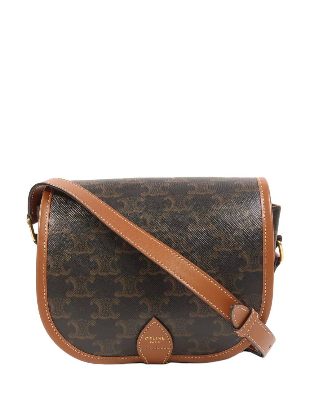 Celine Pre-Owned Triomphe Folco shoulder bag - Marrone