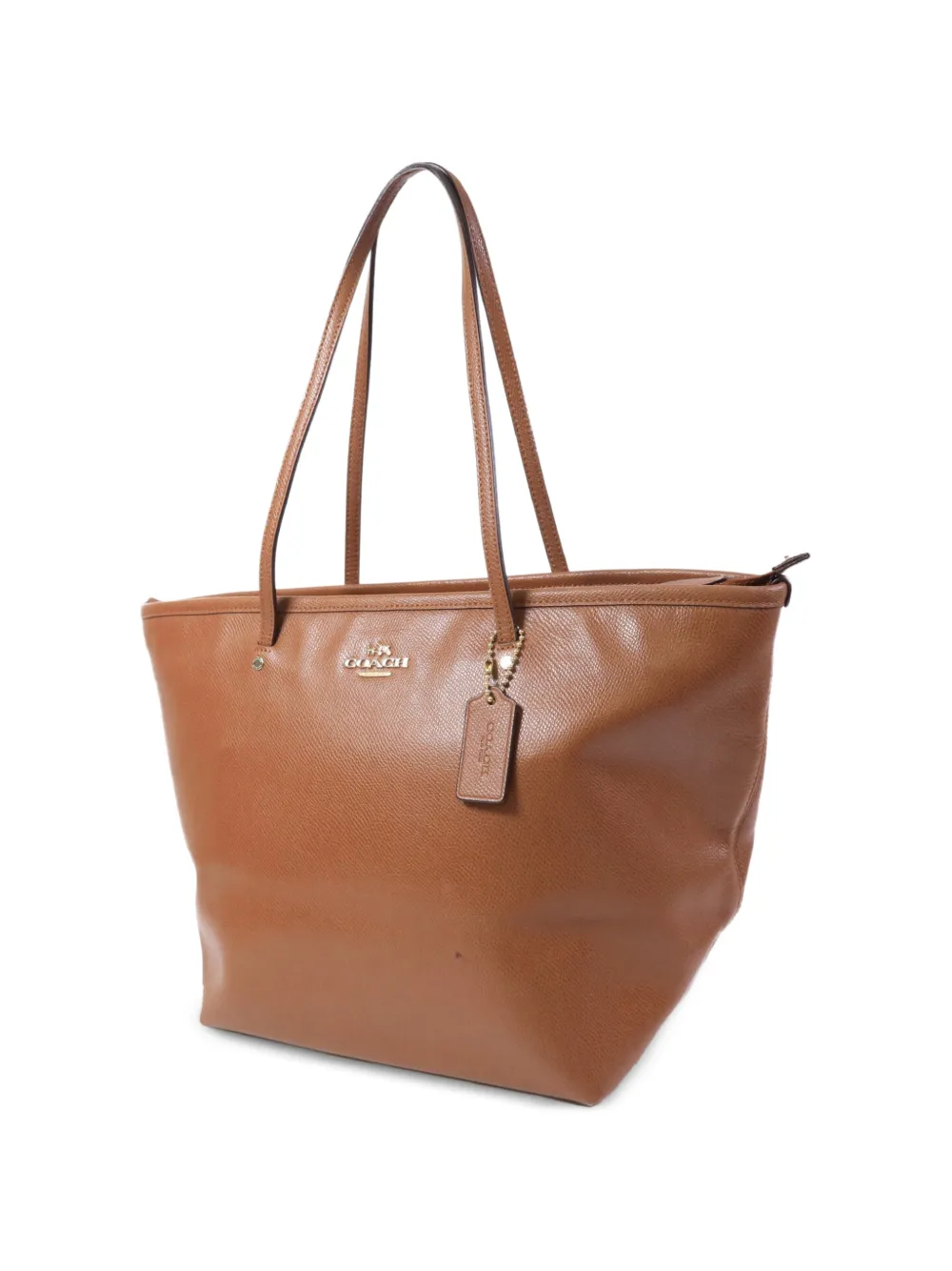 バッグ Old Coach Leather Tote Bag Brown 1201 Coach Vintage Grained Leather Tote Bag | Brown | FARFETCH AO