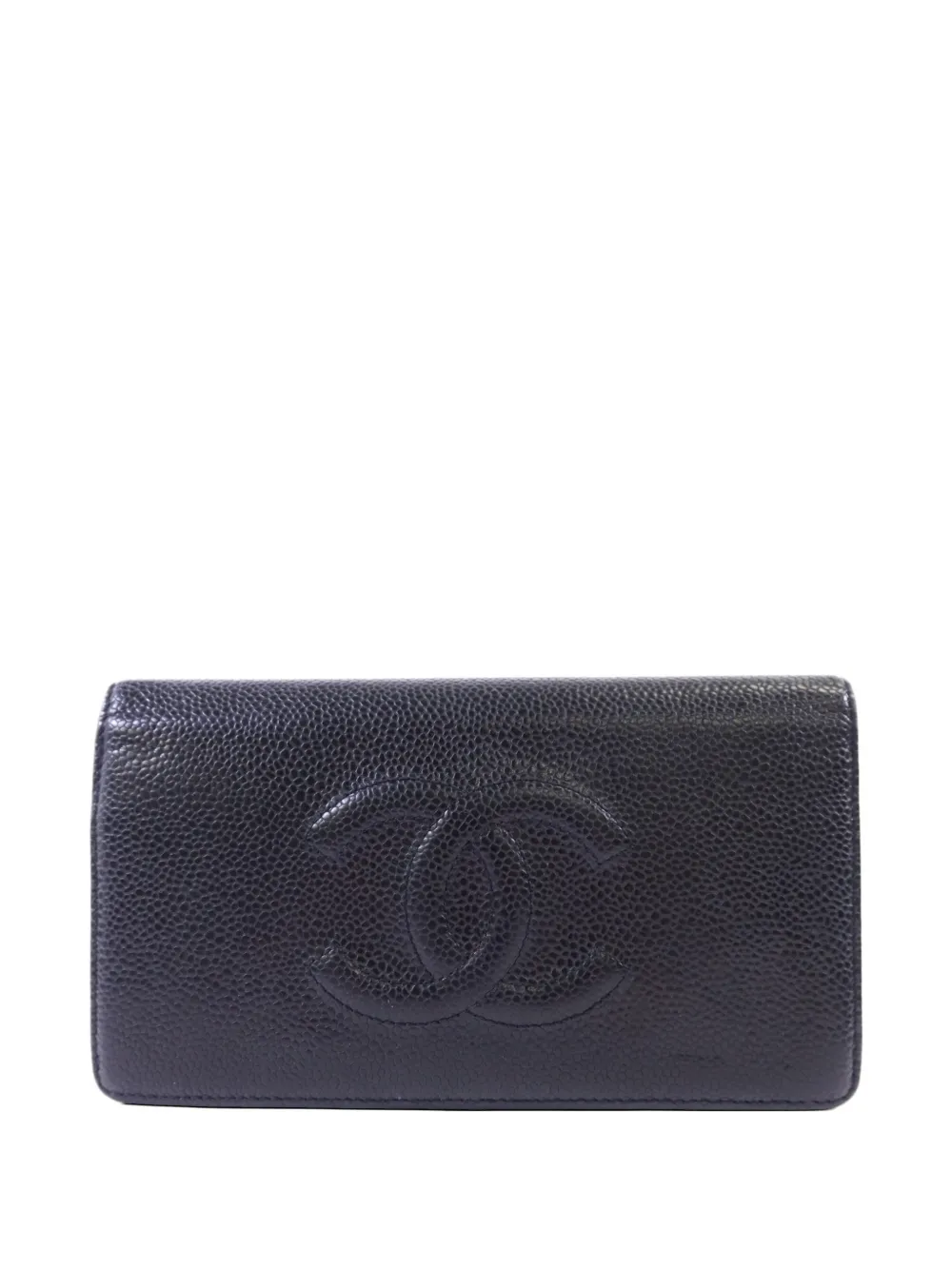 CHANEL Pre-Owned CC bifold long wallet - Black