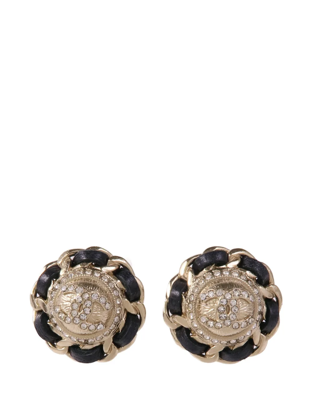 CHANEL Pre-Owned crystal-embellished earrings - Oro