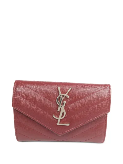 Saint Laurent Pre-Owned small Cassandre Matelassé Envelope leather wallet