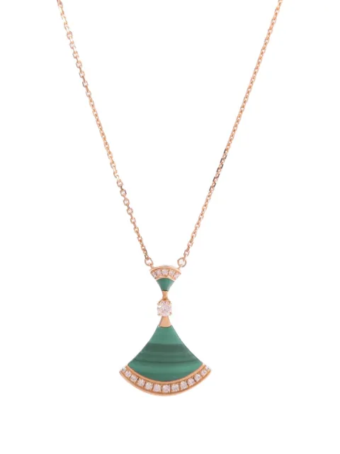 Bvlgari Pre-Owned 디바스 드림 말라카이트 앤 다이아몬드 네크리스