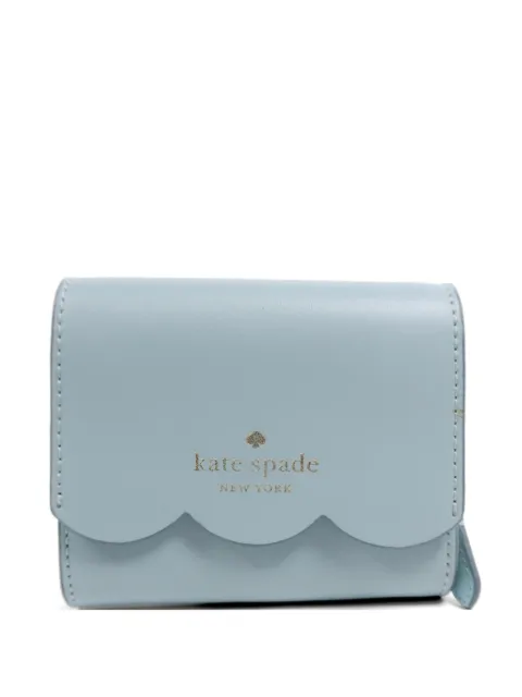 Kate Spade scalloped-edge leather wallet