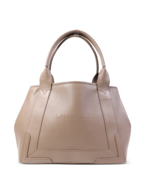 Balenciaga Pre-Owned Navy Cabas leather tote bag