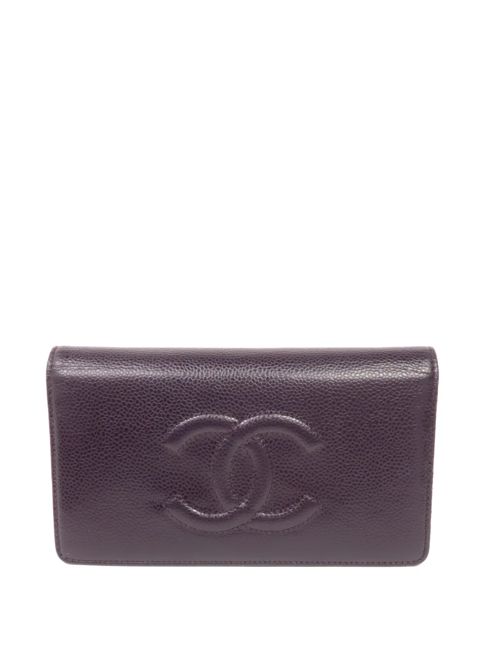 CHANEL Pre-Owned CC long wallet - Purple