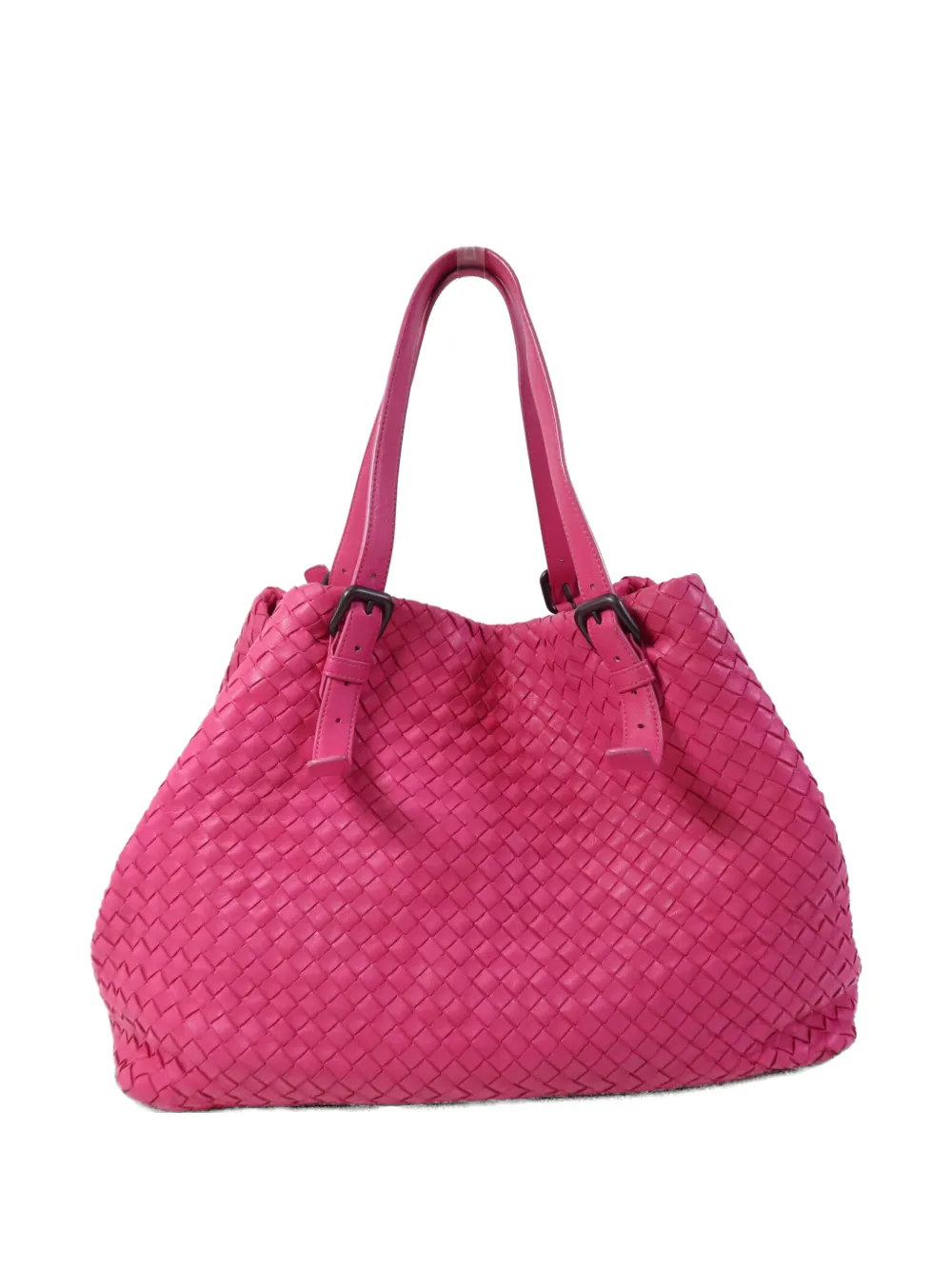 Pre-owned Bottega Veneta Leather Tote Bag In Pink