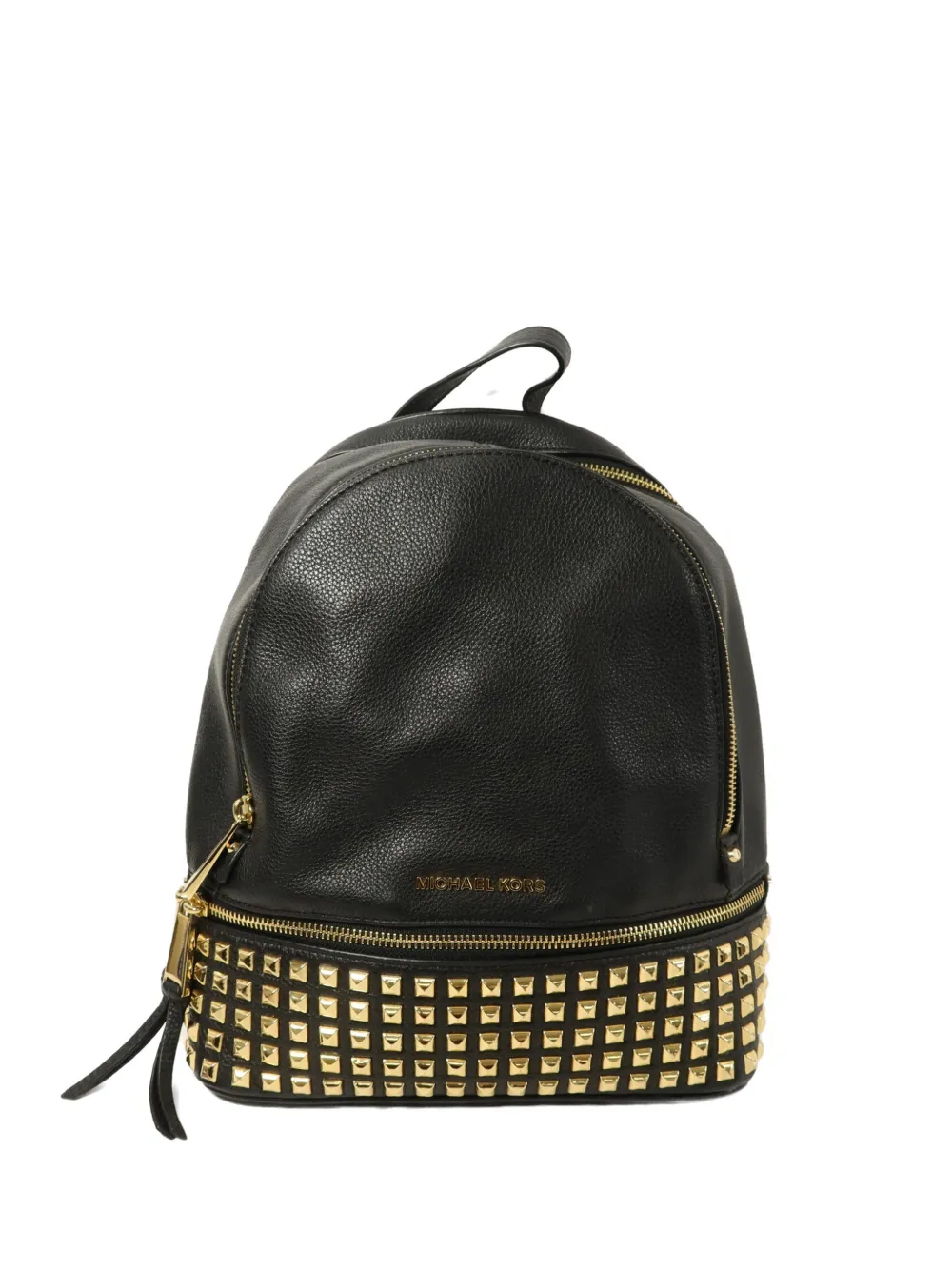 Pre-owned Michael Kors Vintage Rhea Studded Backpack In Black