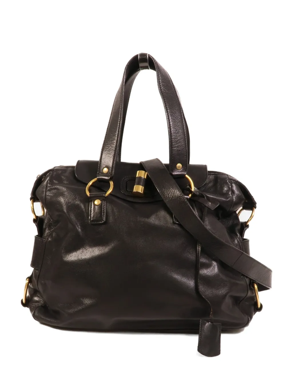 Saint Laurent Pre-Owned Muse leather tote bag - Nero