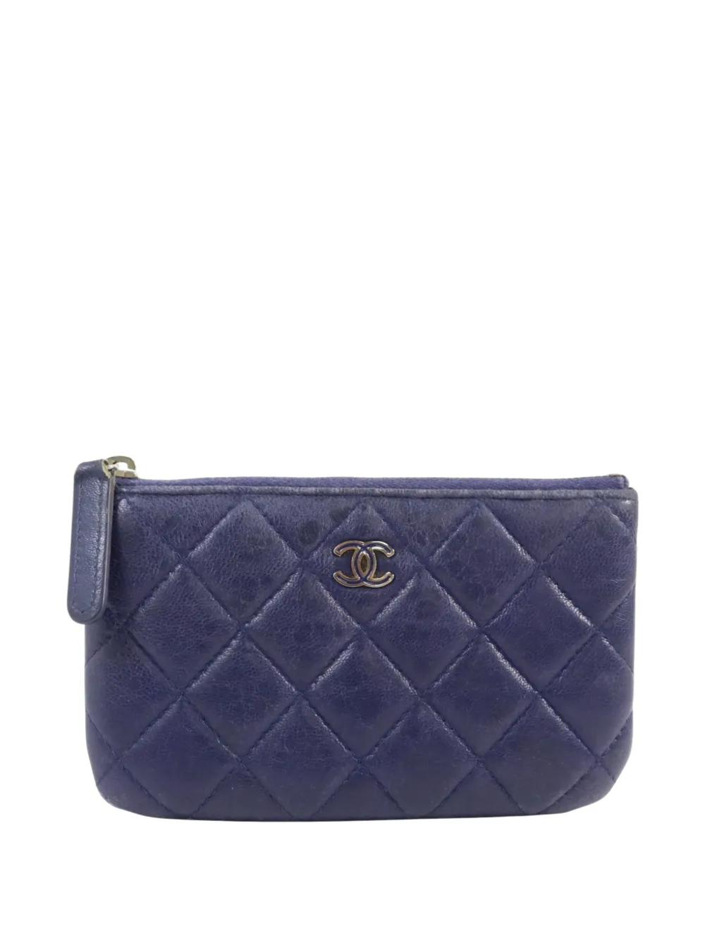 CHANEL Pre-Owned CC quilted coin pouch - Blu