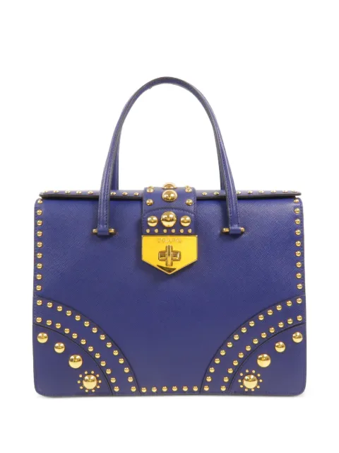 Prada Pre-Owned studded leather tote bag