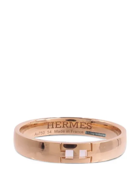 Hermès Pre-Owned Ever Herakles engraved-logo ring