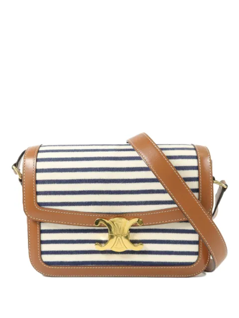 Celine Pre-Owned Triomphe striped cross body bag