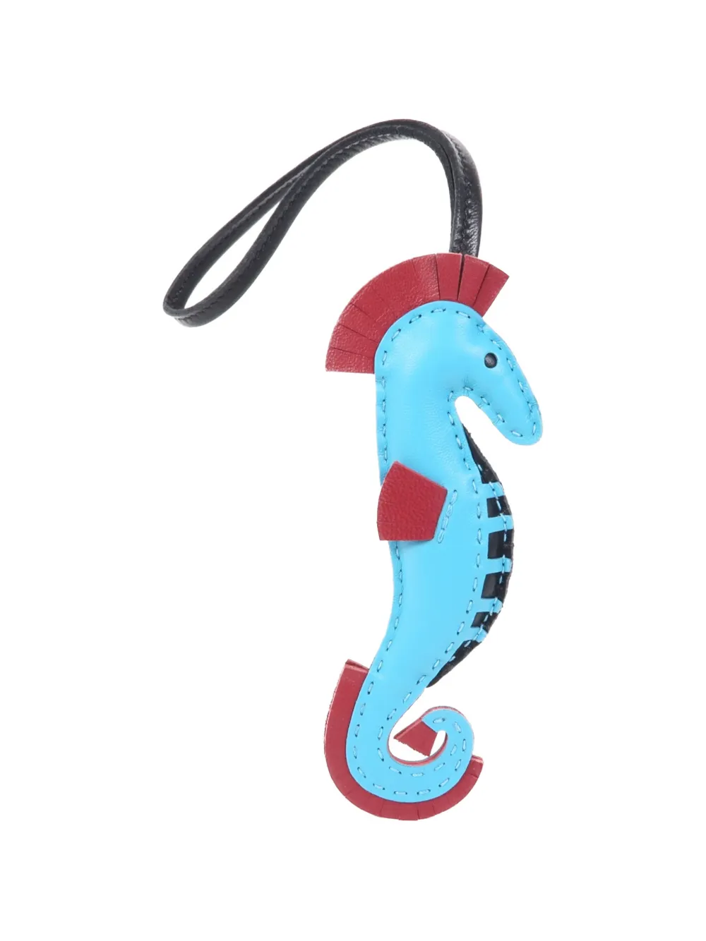 Hermès Pre-Owned Seahorse Swift leather charm - Blu