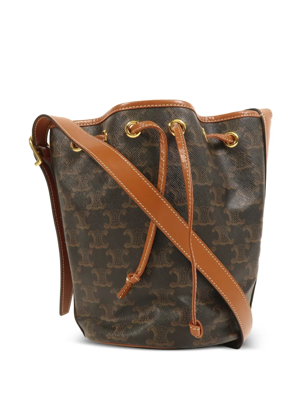 Celine Pre-Owned Triomphe canvas shoulder bag - Brown