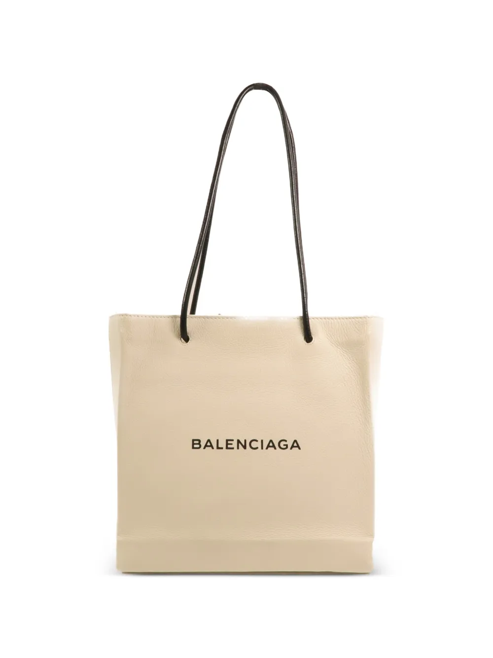 Balenciaga Pre-Owned logo-print leather tote bag - Toni neutri